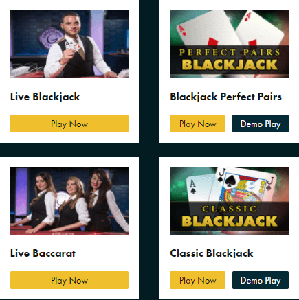 Choose Blackjack Game